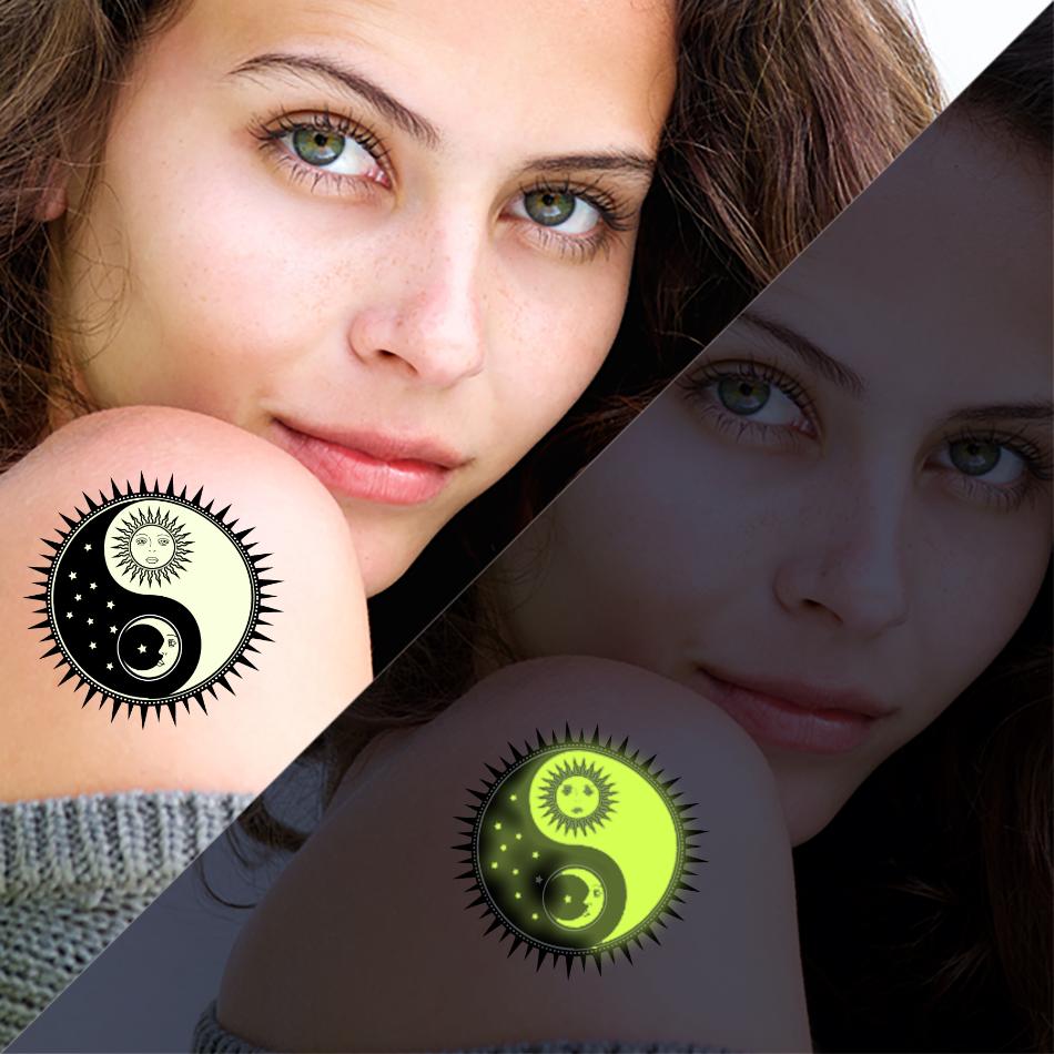 Collection of Custom Glow In The Dark Temporary Tattoo 6 in a gallery layout